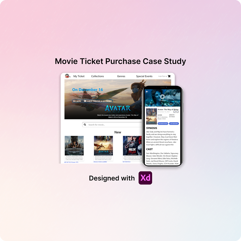 Movie Ticket Purchase Movie Ticket Purchase Web & Mobile app design case study (temp)